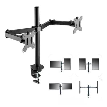 Imagem de Suporte Central Duplo De Mesa Para Tv/monitor 13-27 Pol