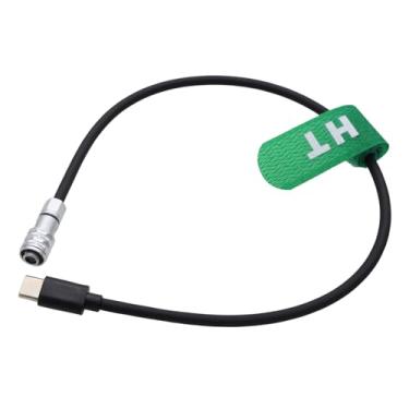 Imagem de HangTon Cabo de alimentação USB-C para câmera de cinema de bolso DJI RS4 RS3 Pro RS2 para Blackmagic BMPCC 4K 6K Pro G2 BMCC 6K, cardan USB tipo C para fêmea de 2 pinos 12 V 30 cm