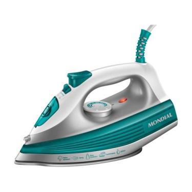 Imagem de Ferro de Passar Roupa a Vapor Mondial - Lar FVN-01-G Branco e Verde, B