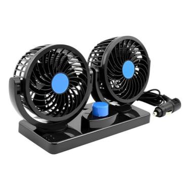 Imagem de Duplo Ventilador Painel Carro Caminhão 12V Ajustável Portátil - ZEM