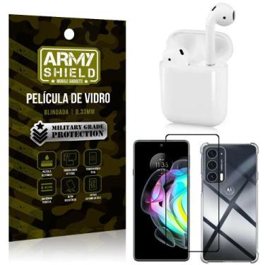 Imagem de Fone Bluetooth LY-122 Moto Edge 20 + Capinha Anti Impacto + Película 3