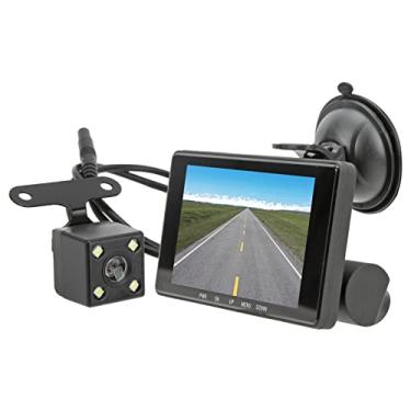 Imagem de Câmera de Condução de Carro Câmera de Traço de 3 Vias Com Visão Noturna Gravador de Condução de Carro Com GPS Gravação de Loop de Indução de Gravidade DVR Gravador de Condução de