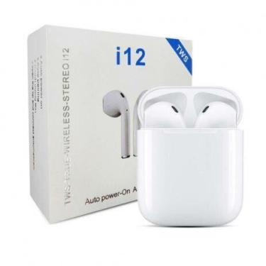 Imagem de Fone de ouvido i12 touch tws sem fio bluetooth v5.0 branco kapbom - ka