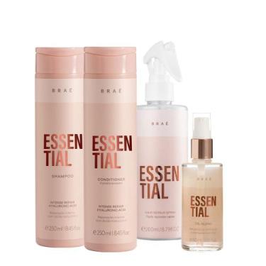Imagem de Kit Braé Essential Shampoo Condicionador Oil Blend e Hair Repair Spray