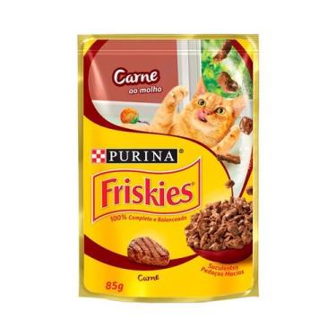 Imagem de Ração Úmida Friskies Sachê para Gatos sabor Carne ao Molho 85g - 1 uni