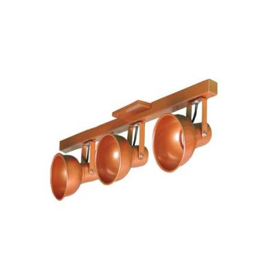 Imagem de Trilho 50cm Alumínio Com 3 Spots Bulbo + 3 Lâmpadas Bulbo LED 9W - I9L