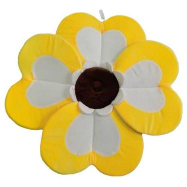 Imagem de almofada para banho relaxante flor Baby Style amarela