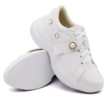 Imagem de Tênis Sneaker Chunky Casual Dk Shoes com Cadarço Sola Leve e Detalhes 