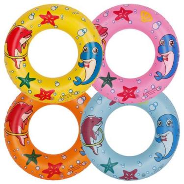 Imagem de Boia Redonda Infantil Piscina Praia Boia Cintura Estampa Fundo do Mar 