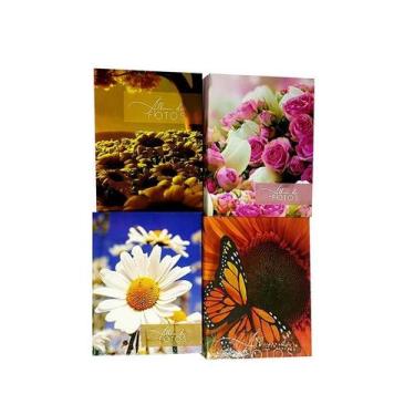 Imagem de 4 Albuns Fotográficos 10X15/120 Fotos Flores Do Campo Lindas - Clip