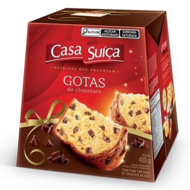 Imagem de Panettone com Gotas de Chocolate Casa Suíça 400g