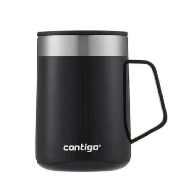 Imagem de Caneca Térmica Em Inox 414 Ml Preta Com Tampa - Contigo, Inox, Ml, Can