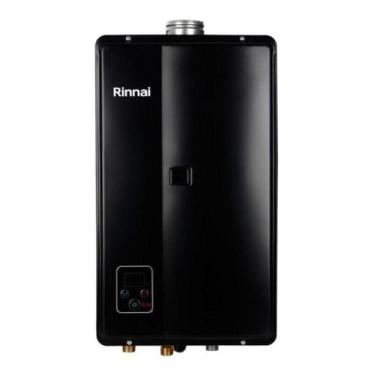 Imagem de Aquecedor de Água a Gás Rinnai REU E33 FEH 33 Litros PRETO GÁS GLP