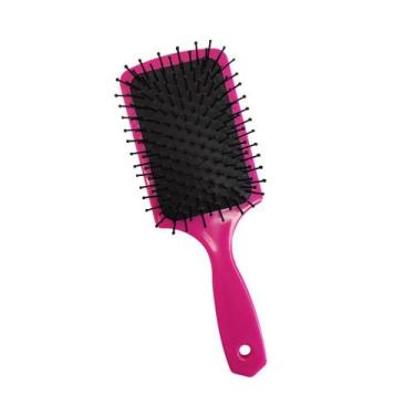 Imagem de Escova de Cabelo Almofadada Retangular Salles Profissional, Rosa