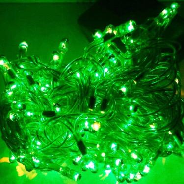 Imagem de Pisca Cordão De Luz Fio De Luzes Led Verde 10 Metros 220v