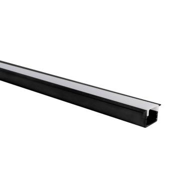 Imagem de Perfil De Embutir Para Fita Led Blumenau Line Easy 25mm Com 2 Metros Preto Fosco