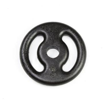 Imagem de Anilha 03kg Vazada De Ferro Pintado Peso Musculação Academia JFIT - JF
