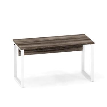 Imagem de Mesa Secretária Tubular P25 Pandin 1,20 M Walnut e Branco