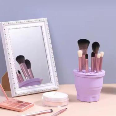 Imagem de Limpador De Maquiagem Pincel Silicone Retrátil Organizador - Alwy, Lil