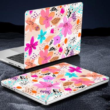 Imagem de Tuiklol Capa para MacBook Pro 14 polegadas versão 2023-2021 A2992 A2918 M3 A2779 M2 A2442 M1 Pro/Max Chip, capas rígidas de cristal durável com capa de teclado e protetor de tela, abstrata