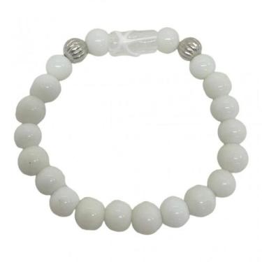 Imagem de Pulseira Xango Firma Branco Ayra Cristal E Silicone - Lua Mística - 10