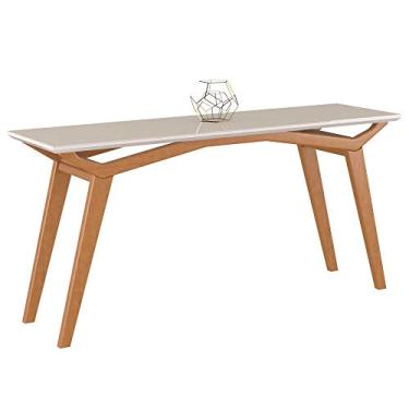 Imagem de Aparador Decorativo Sala de Estar 160cm Tampo de Vidro Monet Off White/Champagne - Gran Belo