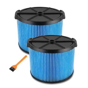 Imagem de Pacote com 2 filtros de substituição Vf3500 para filtro de aspirador de pó Ridgid de 4 galões, filtro portátil fino de 3 camadas compatível com Ridgid Wd3050, Wd4070, Wd4080, Wd4522, 4000rv, 4500rv