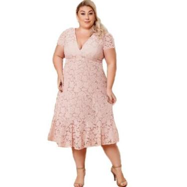 Imagem de Vestido Noiva Renda Batizado Festa Plus Size Madrinha - ShoopWeb, XXG