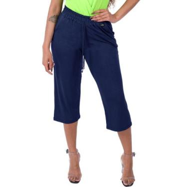 Imagem de Calça Pantacourt Moda Feminina com Bolso Malha Viscolycra - Catwalk, M