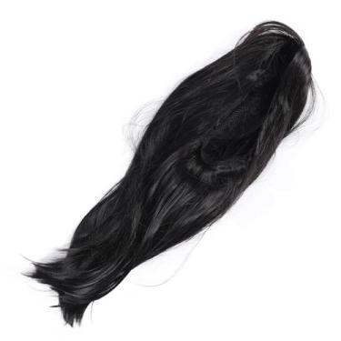 Imagem de Peruca Longa Reta Preta Com Franja de Ar Elegante Chapéu Feminino Elegante Peruca Preta Reta Ideal para Uso Diário Anime Cosplay Festas de Maquiagem Cabelo Sintético de Alta