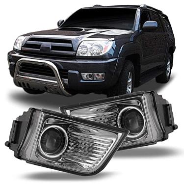 Imagem de CPW Conjunto de faróis de neblina OEM adequado para Toyota 4Runner 2003 2004 2005, 1 par de lâmpadas de neblina de condução de motorista e passageiro (lente transparente de caixa preta)