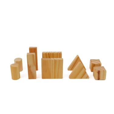 Imagem de Smart Baby Box, Kit 10 Blocos de Madeira para Montar Criativos Waldorf