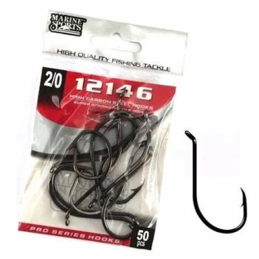Imagem de Anzol Pesca Marine Sports 12146 N2/0 (2,9cm) Black 50 Peças