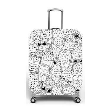 Imagem de Capa para mala de viagem G, medidas max C48x A75 x P29cm Estampa Coruj
