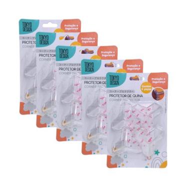 Imagem de Kit 20 Protetor Quina Cantos Mesa Móveis Criança Bebê Tipo T - Tokyo D