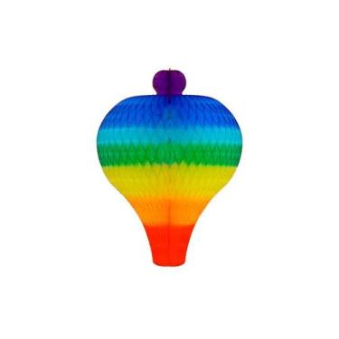 Imagem de Balão Carrapeta 24 Cm - Enfeite Papel de Seda - Colmeia - 1 Unidade - 