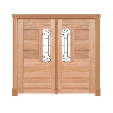 Imagem de Portal Pivotante BBB c/Grade Vertical Mod. 568 em Madeira Maciça Cedro