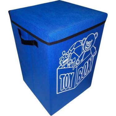Imagem de Cesto Porta Brinquedo, Caixa De Brinquedo - Azul - Organibox