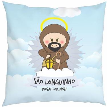 Imagem de Almofada Com Enchimento Oração Santinhos São Longuinho - Fabrika De Fe