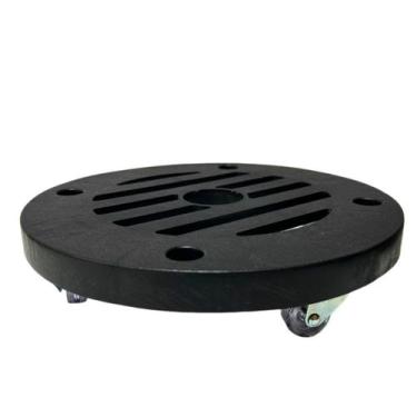 Imagem de Suporte Para Vaso de Planta com Rodinhas de Gel 30cm - NEWTEC, Preto