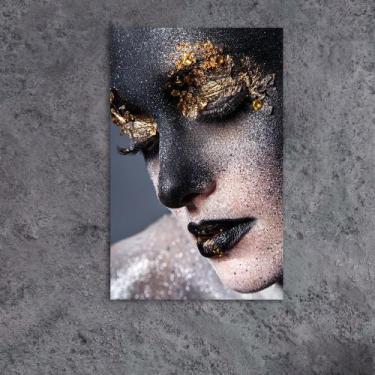 Imagem de Quadro Decorativo em Tela Elegância Mulher 60x40cm para Sala Recepção 