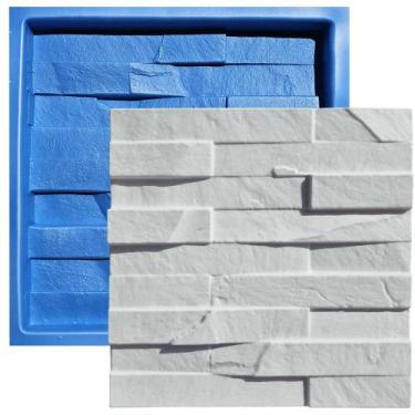 Imagem de Forma Pedra Ferro Borracha E Plástico Placa Gesso - Xmoldes Formas 3D