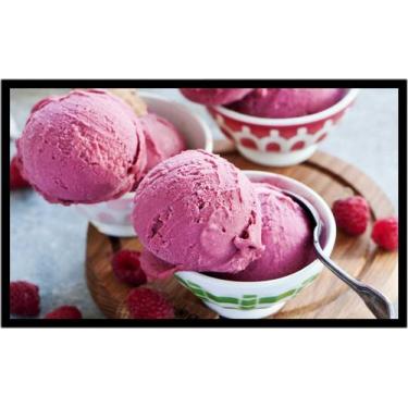 Imagem de Quadro Decorativo Sorveteria Sorvetes Doces Pote Colher Lojas Escritór