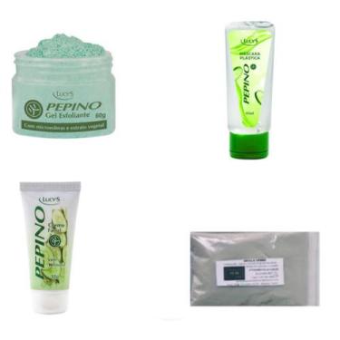 Imagem de Kit Pepino Limpeza de Pele 4 Produtos - pem cosméticos