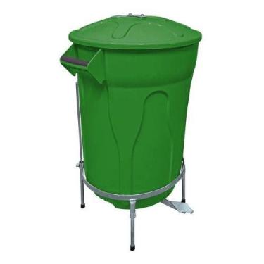 Imagem de Lixeira Com Pedal De Aço E Armação 60 Litros - JSN