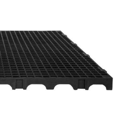 Imagem de Piso Plástico Modular 500mm X 500mm Preto Estrado - Genesis Pet