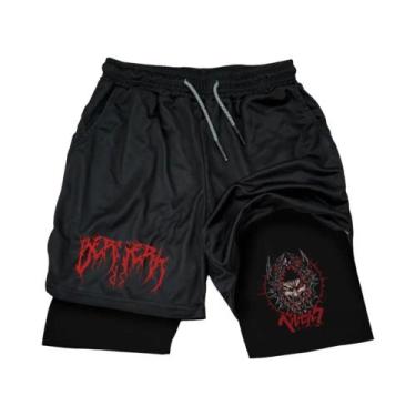 Imagem de Shorts de Compressão 2 em 1 Masculino - Secagem Rápida, para Treino e 