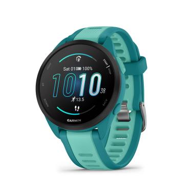 Imagem de Monitor Cardíaco de Pulso com GPS Garmin Forerunner 165 Music Turquesa/Azul WW