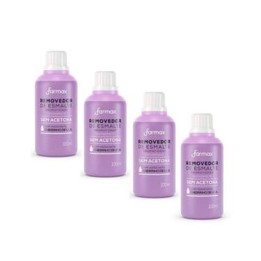 Imagem de Kit 4 Removedor De Esmalte Uva Sem Acetona 100ml - Farmax