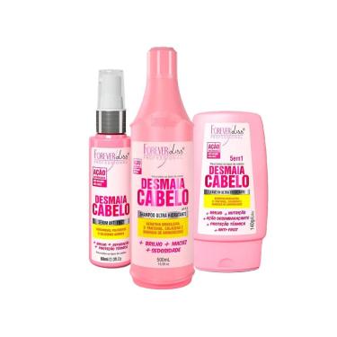 Imagem de Kit Desmaia Cabelo Forever Liss Shampoo 500 Sérum Leave-in 